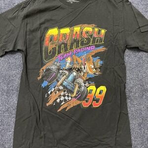 Crash Team Racing Shirt Mens Medium Black Nitro-Fueled Graphic Tee T-Shirt